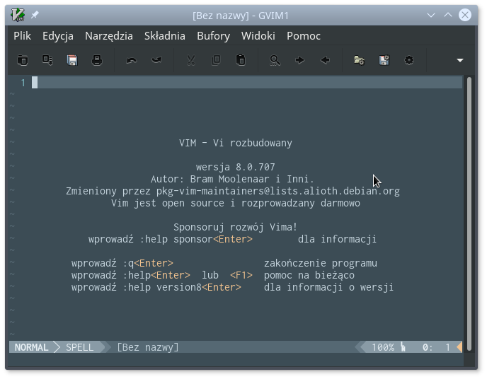 gVim - powitanie
