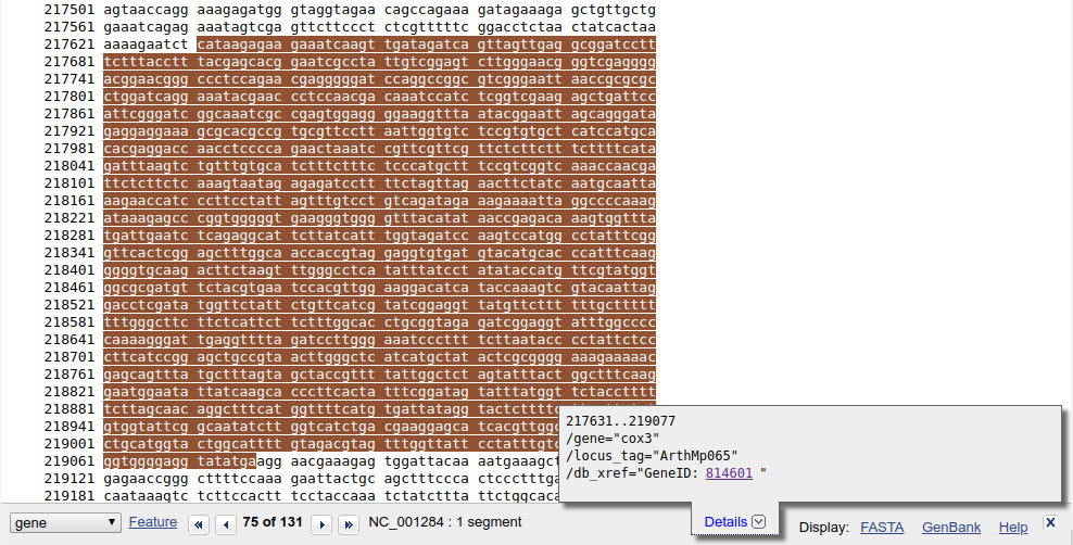 Fragment `gene`